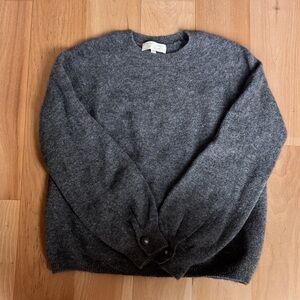 Sezane Gray Crew Neck Sweater